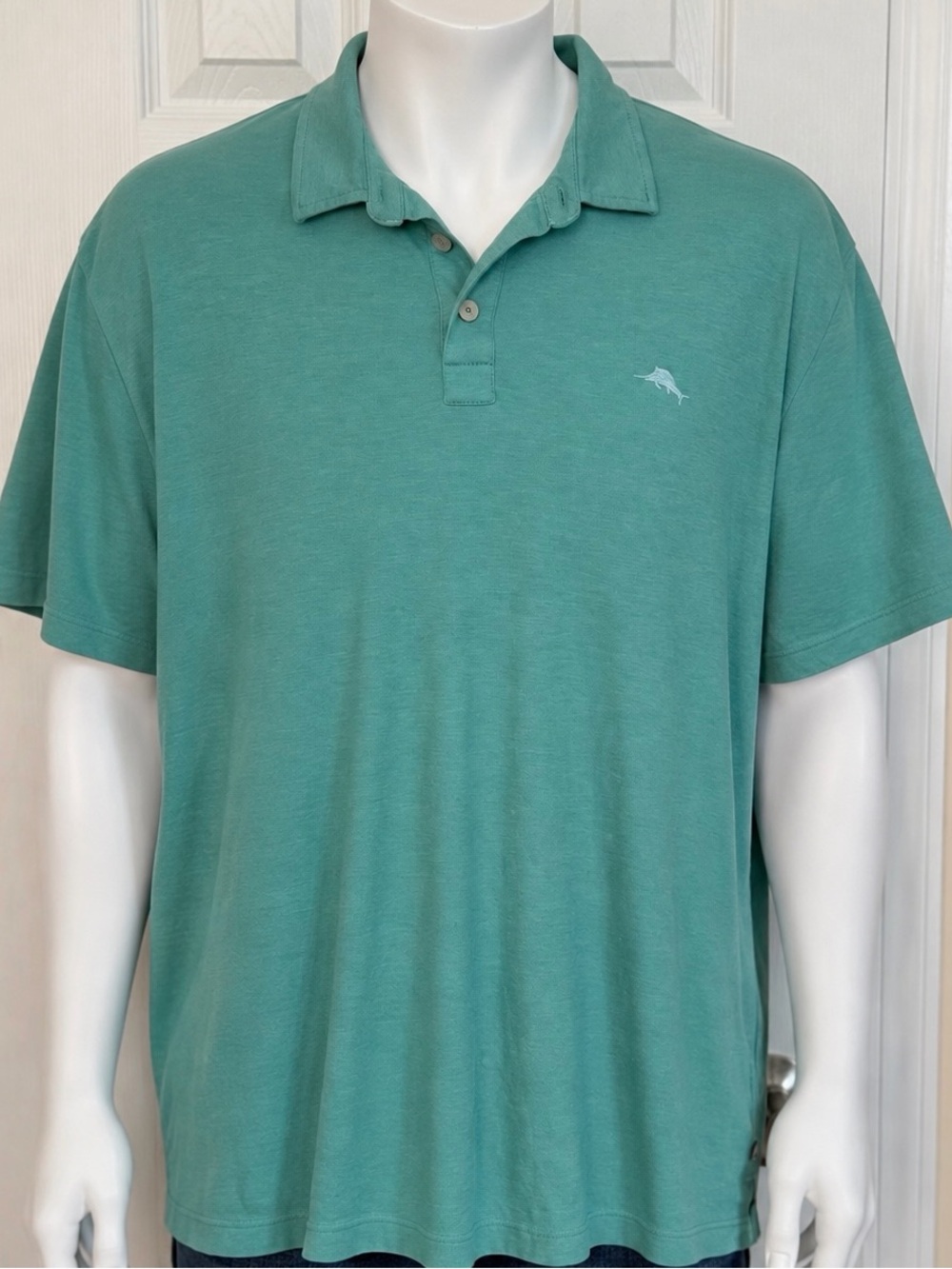 Tommy Bahama Teal Green Short-Sleeve Polo Shirt XXL